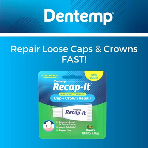 Vista 3 de Recapit Reparación dental de tapa suelta, 8 reparaciones por tubo (paquete de 11)
