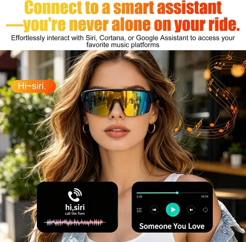 Vista 10 de OBEST - Lentes impermeables con Bluetooth para hombres y mujeres, UV400