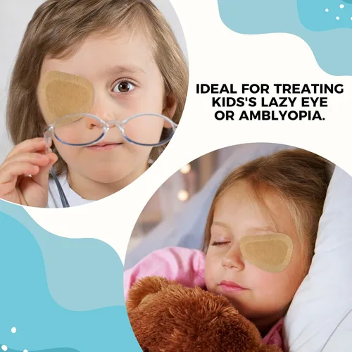 Vista 3 de 50 parches adhesivos para los ojos, parches para los ojos para adultos, parche desechable sin látex, vendajes adhesivos para bebés, niños y niñas