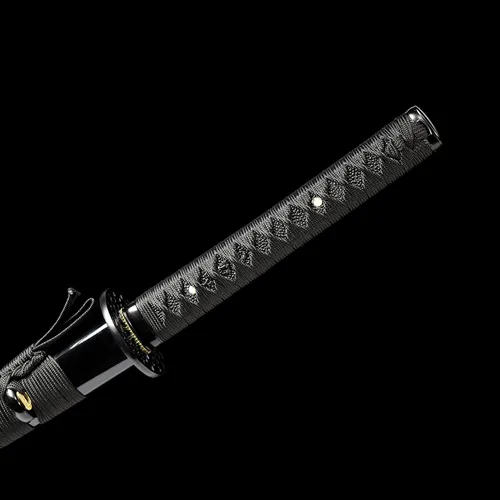 Vista 5 de Espada JIHPEN, juego de espadas Wakizashi Tanto de espiga completa, acero de resorte, afiladas