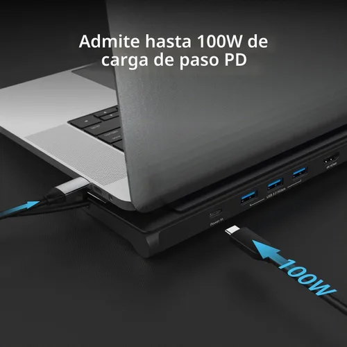 Vista 2 de j5create Estación de acoplamiento HDMI dual USB-C (10 en 1), 4K + HDMI dual