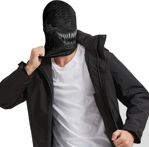 Vista 4 de Obacle Máscara de calavera para Halloween, máscara de cara completa, pasamontañas para invierno y clima frío