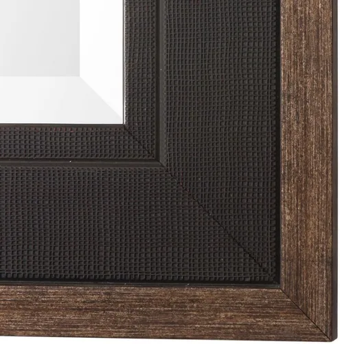 Vista 4 de Uttermost Staveley - Espejo de pared rústico negro de 30 x 42 pulgadas