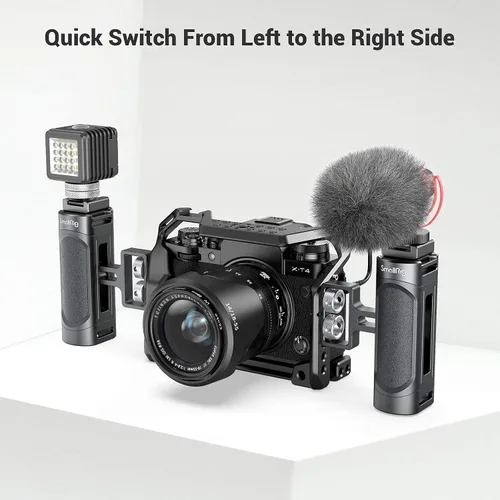 Vista 3 de SMALLRIG Mini Mango Lateral Empuñadura con Doble Montaje de Tornillo 1/4"-20 para Cámara Digital sin Espejo Cámara DSLR Jaula de Cámara Pequeña