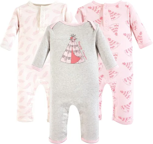 Vista 8 de Yoga Sprout - Mameluco unisex de algodón para bebé Bear Hugs 3pk