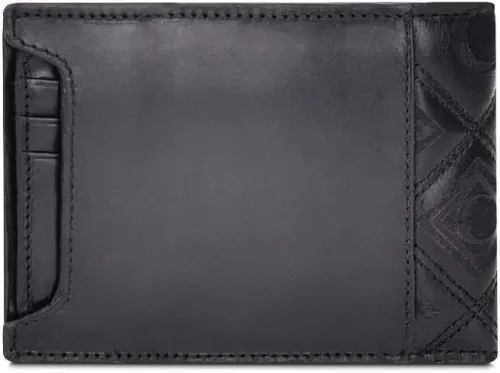 Vista 3 de Cuadra Cartera para hombre en piel auténtica color negro talla única Negro