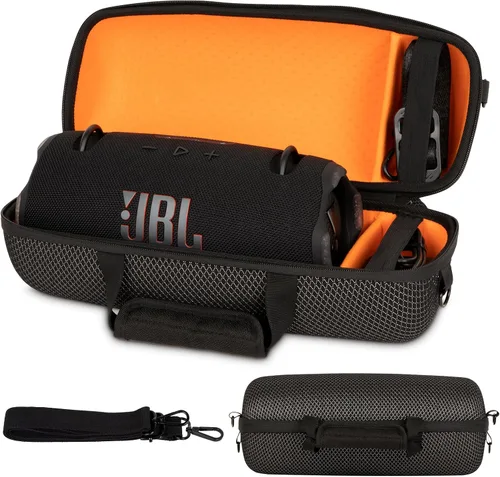 Vista 8 de Funda rígida compatible con altavoz Bluetooth JBL Xtreme 4/Xtreme 3, bolsa de almacenamiento de transporte de viaje con correa de hombro de repuesto