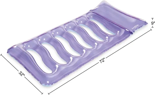 Vista 5 de Funsicle Alfombrilla inflable de 6 pies para tumbonas con reposacabezas cómodo
