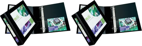 Vista 9 de Avery® Carpeta resistente con 3 anillas, anillos EZD® de 2 pulgadas, 1 carpeta negra (68032)