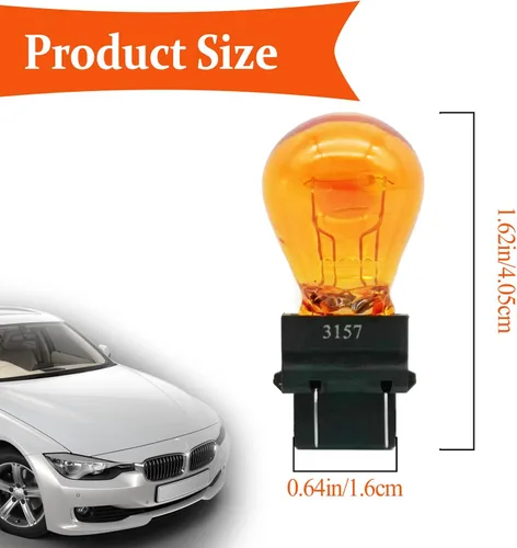 Vista 2 de KEVWR 10 Piezas Bombilla de Luz 3157, Bombilla Miniatura 3157 Mini Bombilla, Luz de Freno Automotriz Señal de Giro Marcador Lateral Bombilla de Luz