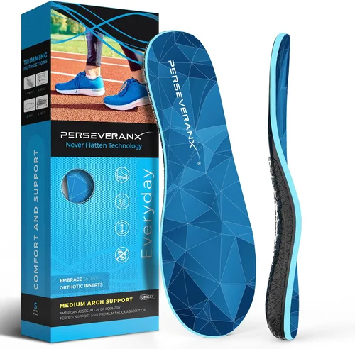 Vista 8 de Plantillas de fascitis plantar de grado NASA – Plantillas de soporte de arco alto para hombres y mujeres – Plantillas de zapatos para alivio