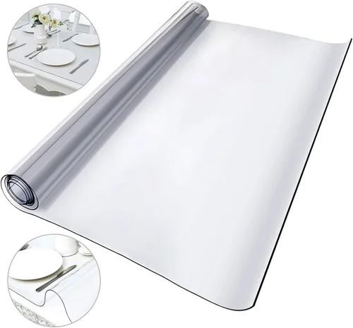 Vista 18 de VEVOR - Mantel cuadrado transparente de PVC, 12" x 12", 1.5mm de grosor, impermeable, resistente a manchas, duradero, para escritorio, mesa de café