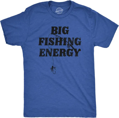 Vista 18 de Crazy Dog - Camiseta divertida para hombre, diseño de broma de pesca, camisetas novedosas de pescador