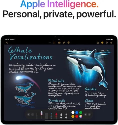 Vista 3 de Apple iPad Air de 11 pulgadas con chip M3 construido para Apple Intelligence, pantalla de retina líquida, 1 TB, cámara frontal/trasera de 12 MP