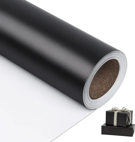 Vista 15 de NESCCI Papel de regalo metálico marrón, papel de color sólido, papel de regalo perfecto para bodas, día de San Valentín, cumpleaños, Navidad, baby