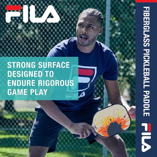 Vista 4 de FILA Accessories - Paleta de pickleball de fibra de vidrio, fibra de vidrio con núcleo de polipropileno de panal, agarre ligero y cómodo, bonitas