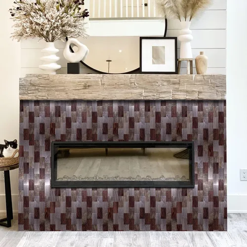 Vista 2 de Azulejos autoadhesivos para salpicaduras de 10 hojas para decoración del hogar, adhesivo de aluminio 3D para pared, cocina, baño, chimenea, mesa
