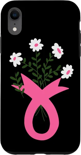 Vista 24 de Flower Jar Pink Ribbon Breast cancer Awareness Month Women Case for iPhone 16