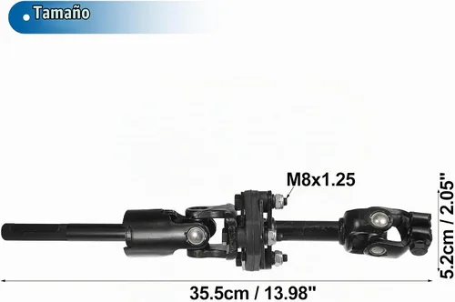 Vista 7 de X AUTOHAUX Eje de dirección para Chevy Tracker 1999-2004 para Suzuki Vitara 1999 2000 2001 2002 2003 2004 Columna de dirección intermedia inferior