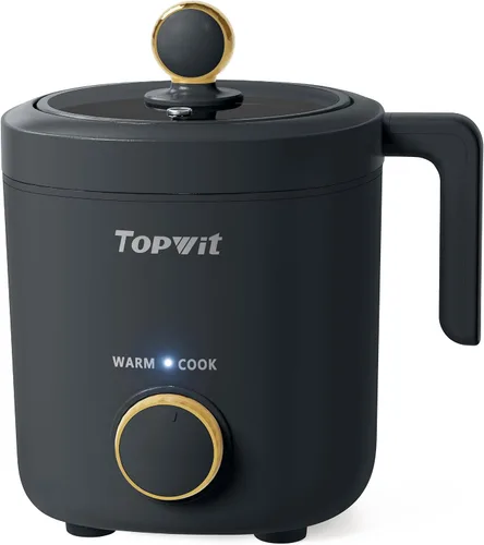 Vista 6 de Topwit Olla eléctrica caliente y olla de arroz pequeña de 1.2L