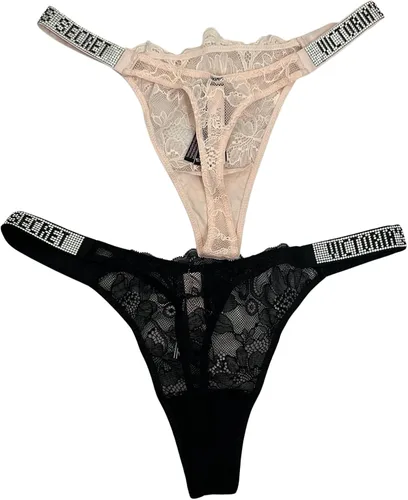 Vista 2 de Victoria's Secret womens Bombshell Shine Very Sexy Lace Thong Panty
