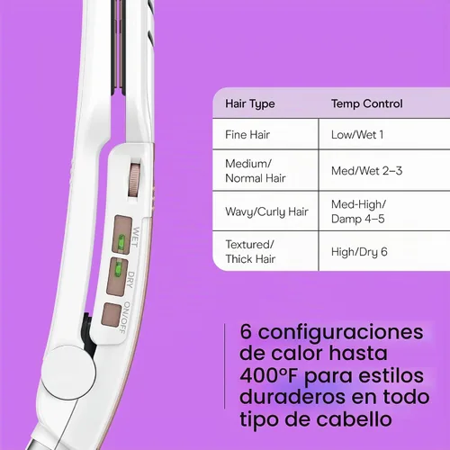 Vista 4 de Conair Plancha de Cerámica Doble, Alisadora de Cabello de 1 1/2 Pulgadas para Uso en Húmedo y en Seco
