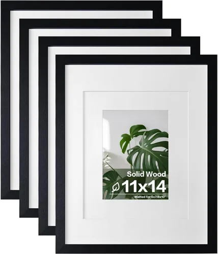Vista 52 de Egofine - Marcos de fotos de 4 x 6 pulgadas (4 unidades) cubiertos por plexiglás, para fotos de 3 x 4.5 pulgadas / 3.5 x 5 pulgadas con paspartú