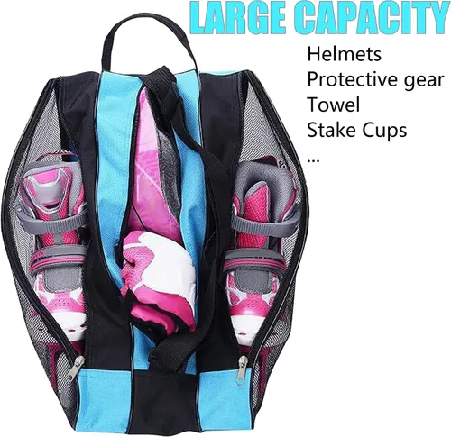 Vista 3 de Peyorom Bolsas de patinaje, ideales para patines de patinaje, patines de hielo, patines cuádruples, patines en línea, patines de patinaje, patines