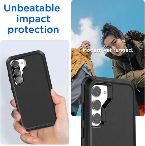 Vista 5 de AICase Funda para Samsung Galaxy S23 (6.1 pulgadas) con protector de pantalla, protección resistente de servicio pesado contra caídas, cuerpo