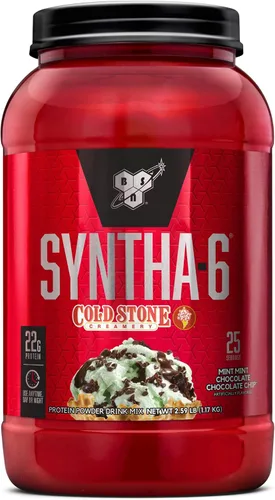 Vista 13 de BSN SYNTHA-6 - Proteína de suero en polvo, crema de piedra fría, sabor Remix de pastel de cumpleaños, caseína micelar, polvo aislado de proteína