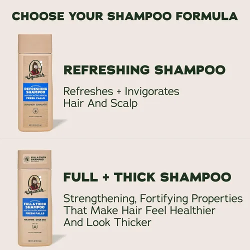Vista 6 de Dr. Squatch Paquete de Cabello Natural para Hombres - Cabello Saludable y de Aspecto Abundante - Champú de Alquitrán de Pino (8 fl oz)