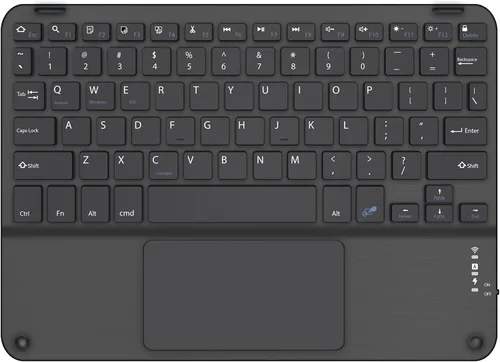 Vista 2 de BoxWave Teclado compatible con la tableta Chuwi Hi10, teclado Bluetooth SlimKeys con trackpad, panel táctil delgado portátil, color negro azabache