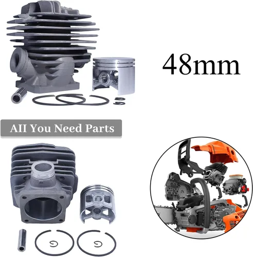 Vista 2 de Kit de pistón de cilindro de 1.890 in para STIHL MS360 MS340 036 034 MS 340 360 Motosierra Motor Parts #11250201206