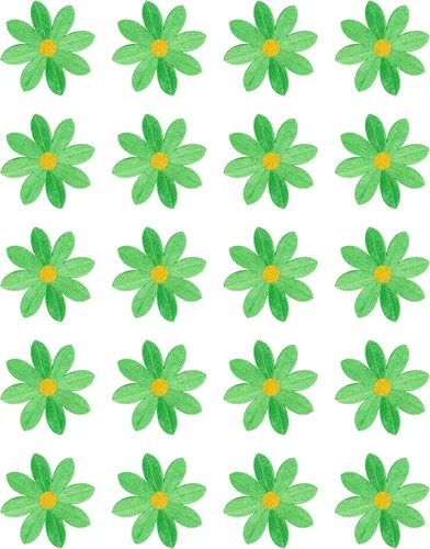 Vista 10 de 20 piezas de 2.7 pulgadas de margaritas grandes de hierro bordados con apliques florales para ropa, cortina, almohada, manta, adornos, zapatos
