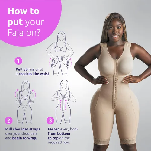 Vista 5 de Snatched Body - Women's Stage 1 Faja Colombianas with Bra Shapewear BBL Post Surgery Compression Garment Butt Lifting