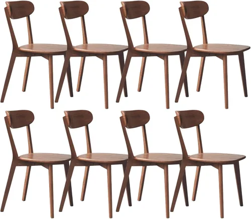 Vista 25 de Silla de comedor de madera maciza para cocina (1, negro) Contoured seat for comfort. Non-slip feet, sturdy wood. Quick assembly. For dining