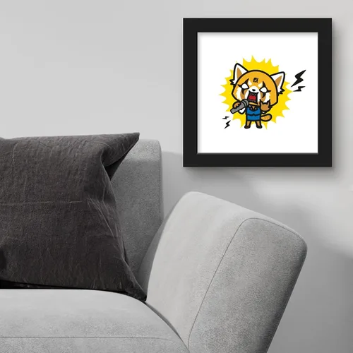 Vista 3 de Trends International Gallery Pops Sanrio Aggretsuko Retsuko - Póster de pared de arte para pared, 12.00 x 12.00 pulgadas, versión de marco negro