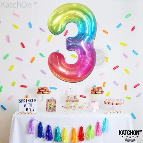 Vista 102 de KatchOn Globo negro del número 1 de 40 pulgadas, globo de feliz cumpleaños Large Mylar Number One Balloon for 1st Birthday Decorations, Foil