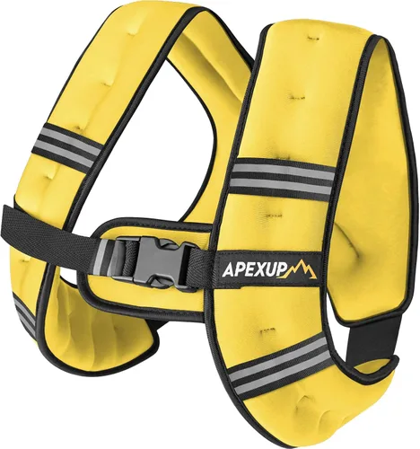 Vista 34 de APEXUP - Chaleco con peso de 5, 10, 15, 20, 25 y 30 libras para hombre y mujer, con rayas reflectantes, equipo para entrenamiento de fuerza y correr