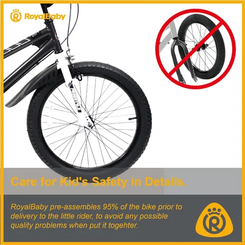 Vista 10 de RoyalBaby Kids Bike with Dual Handbrake for Beginners,12 14 16 18 20 Inch Bicycle for Boys & Girls Ages 3-10 Years