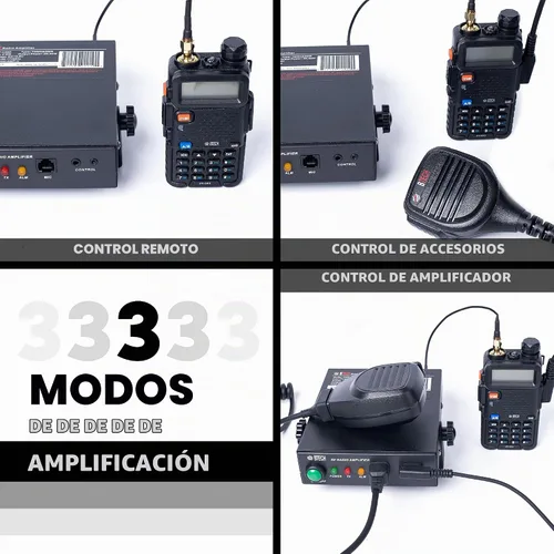 Vista 4 de BTECH AMP-U25D Amplificador Aumento de potencia de 20-40W para UHF (400-480MHz) Compatible con radios portátiles Amplifica modos analógicos