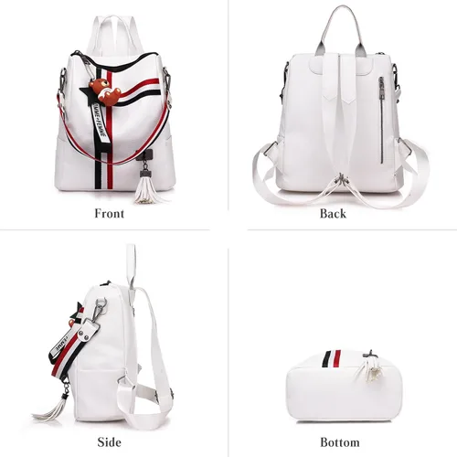 Vista 7 de FANDARE Mochila de moda para mujer, bolsas de hombro impermeables, mochilas antirrobo, Negro -, Classic