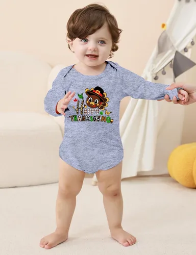 Vista 42 de BFUSTYLE Mameluco de manga larga para bebés niños y niñas, traje divertido para bebés de 0 a 18 meses