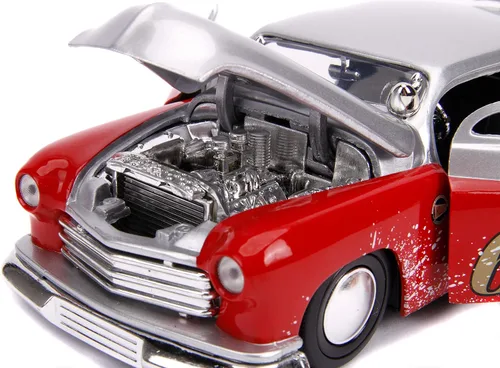 Vista 5 de Jada Bigtime Muscle 1:24 1951 Mercury Coupe - Coche fundido a presión, rojo, juguetes para niños y adultos
