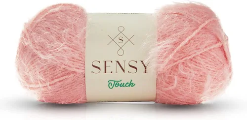 Vista 20 de Sensy Touch - Ovillo de lana, 3.5 onzas, 268 yardas, calibre 3 claro (blanco)