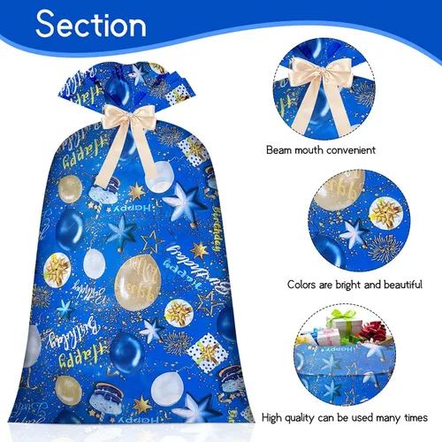 Vista 6 de BWLOIES Bolsas de regalo jumbo extra grandes sobredimensionadas bolsas de regalo gigantes enormes bolsas de regalo grandes XXL bolsa de regalo