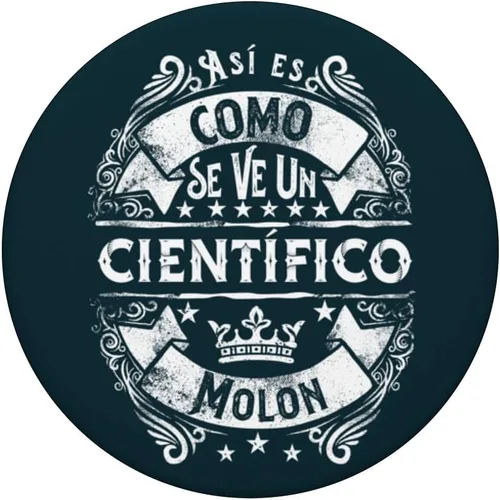 Vista 3 de Un Científico Molon Divertido Humor Para Hombre Cientifico PopSockets Intercambiables PopGrip