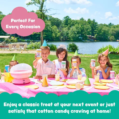 Vista 7 de Cotton Candy Express Paquete variado de azúcar para algodón de azúcar con 3 frascos de plástico de 11 onzas de chicle, manzana verde, piña colada.
