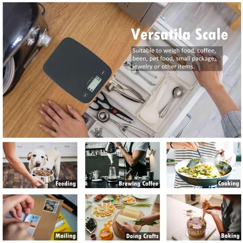 Vista 8 de NUTRI FIT Báscula digital de alimentos, báscula de cocina de 11 libras de peso digital, báscula de cocina para alimentos y gramos, 4