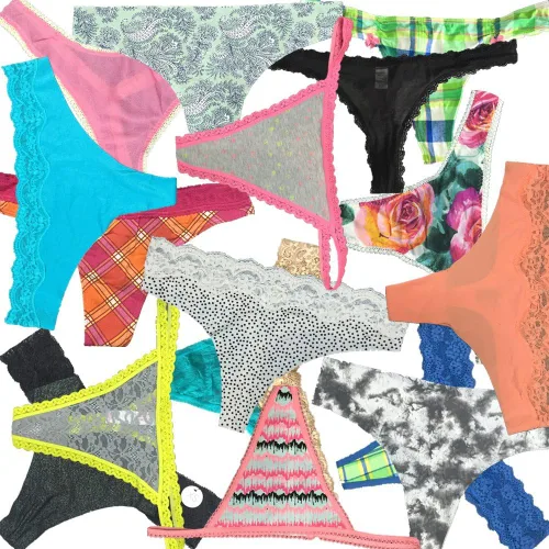 Vista 4 de EMBEK Variedad de ropa interior para mujer tanga con la parte trasera en T bikini de tiro bajo panties de encaje de algodón